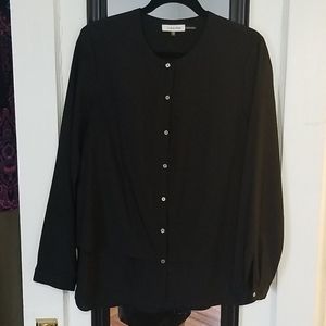 Black Calvin Klein overlay blouse size L
